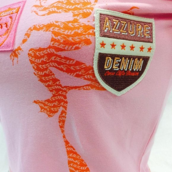 Women's Azzure Pink | Orange Short Sleeve Tee Shirt NWT