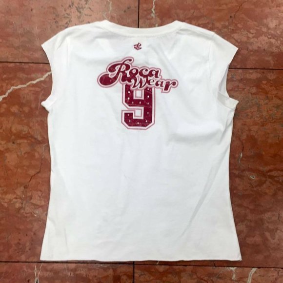 Women's Rocawear Jr White | Red Tee Shirt NWT