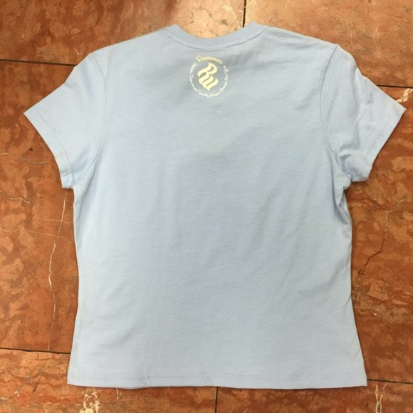 Women's Rocawear Jr Sky Blue | White Tee Shirt NWT