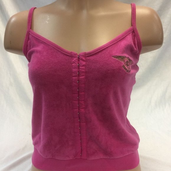 Women's Rocawear Jr Hot Pink Terry Cloth Tank Tops NWT