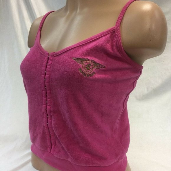 Women's Rocawear Jr Hot Pink Terry Cloth Tank Tops NWT