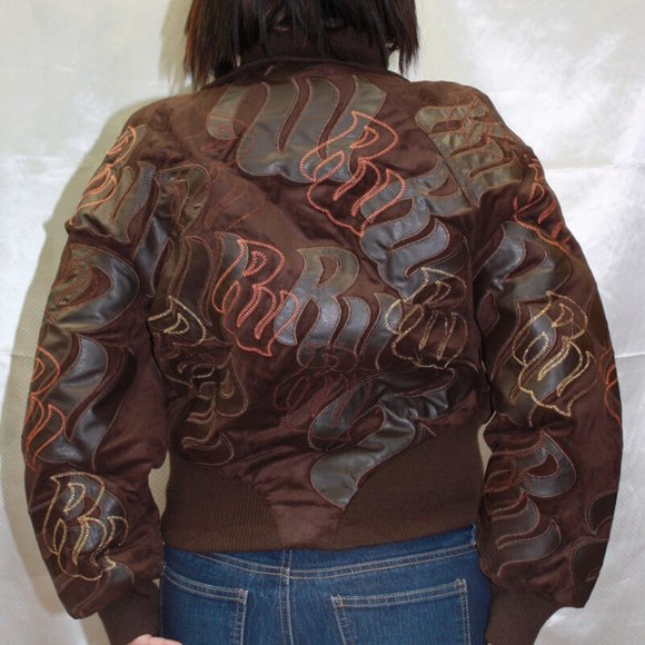 Women's Rocawear Jr Brown All Over Jacket NWT