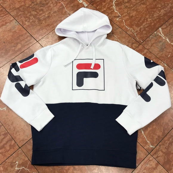 Men's Fila White | Navy | Red Signature Hoodie NWT