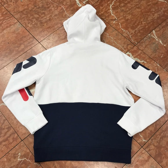 Men's Fila White | Navy | Red Signature Hoodie NWT