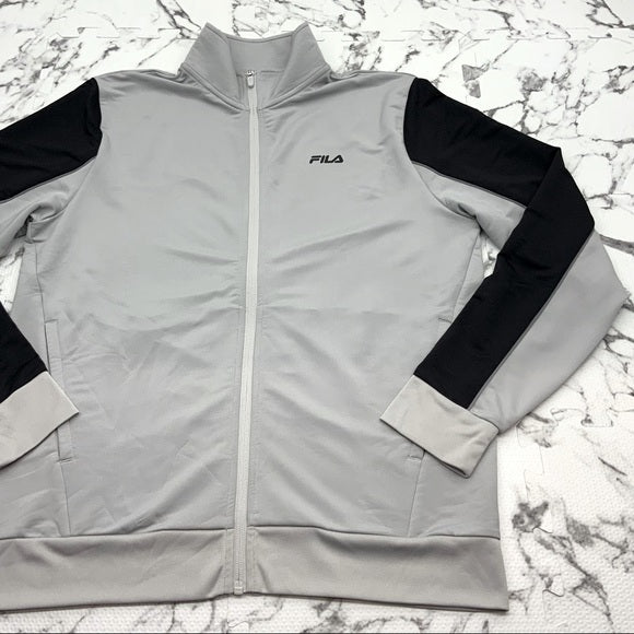 Men’s Fila Heather Grey Lightweight Track Jacket NWT