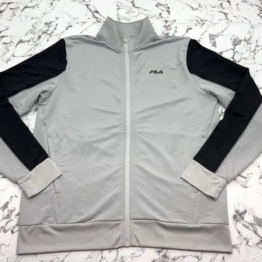 Men’s Fila Heather Grey Lightweight Track Jacket NWT