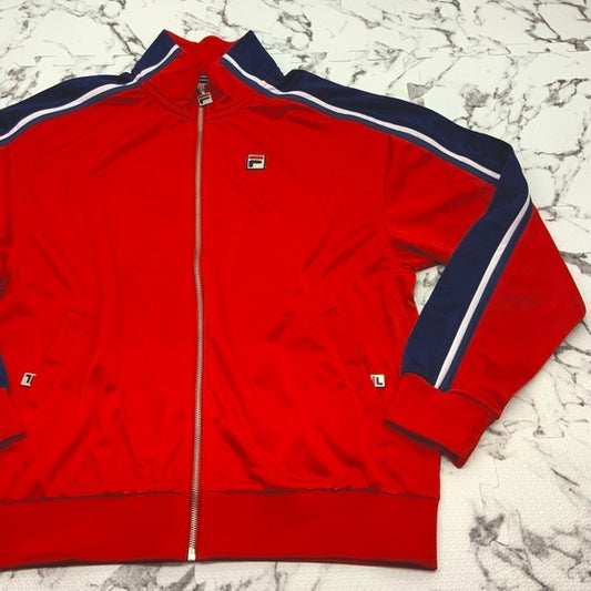 Men’s Fila Red | White | Navy Track Jacket NWT