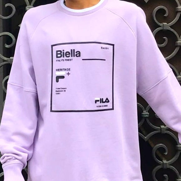 Men's Fila Lavender Pullover Crewneck Fleece NWT