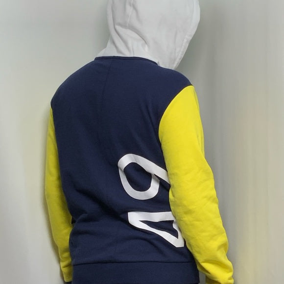 Men's Fila Navy | Yellow | White Full Zip Hoodie NWT