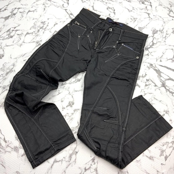 Men's Cipo & Baxx C0812 Coated Black Denim Pants NWT