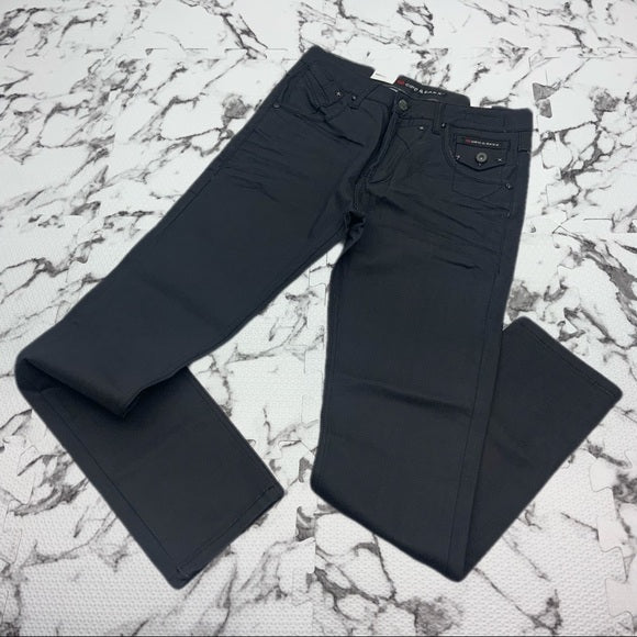 Men's Cipo & Baxx C398 Fashion Black Wax Denim Pants NWT