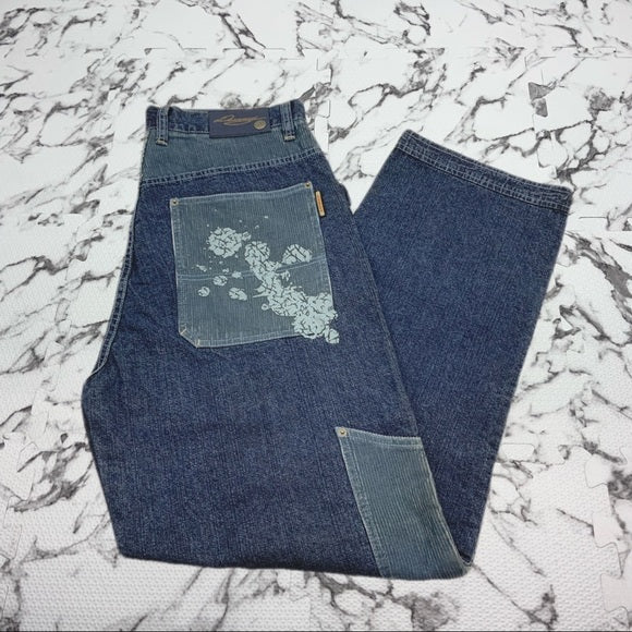 Men's Davoucci Blue | Sky Blue Corduroy Denim Pants NWT