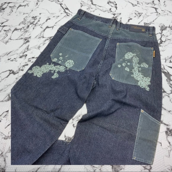 Men's Davoucci Blue | Sky Blue Corduroy Denim Pants NWT