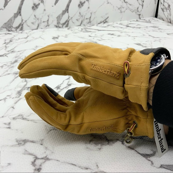 Men's Timberland Wheat | Black Genuine Leather Gloves NWT