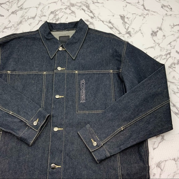 Men's Sean John Raw Blue Casual Denim Jacket NWT