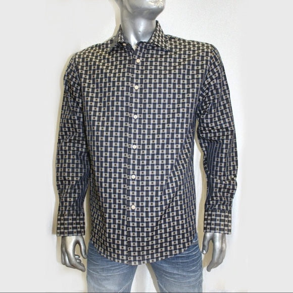 Men's Rufus Black | Khaki | Navy Long Sleeve Button Down Shirt NWT