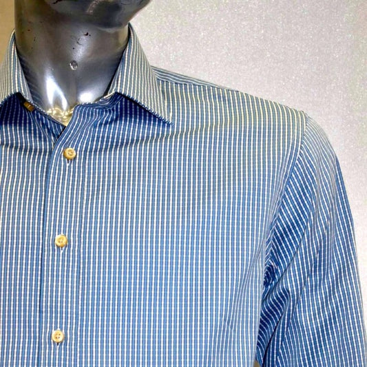 Men's Rufus Lt.Blue | White Plaid Long Sleeve Button Down Shirt NWT