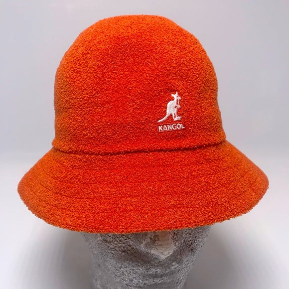 Men's Kangol Orange | White Bermuda Casual Bucket Hat NWT