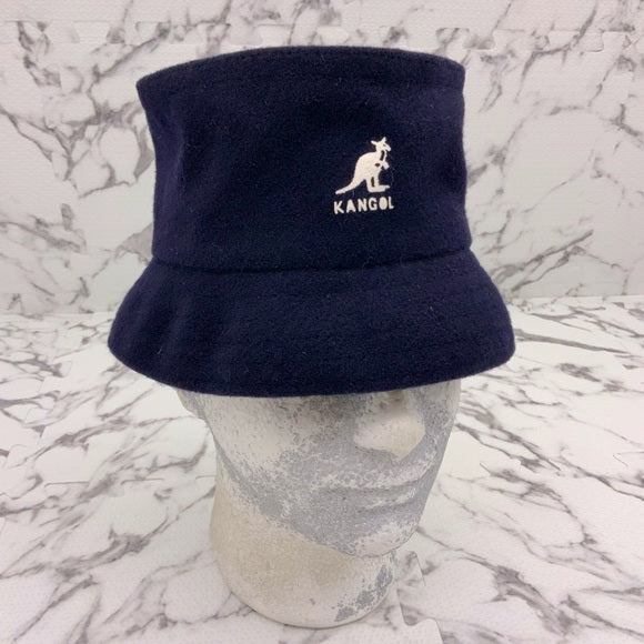 Men's Kangol Navy | White Wool Lindale Trilby Bucket Hat NWT