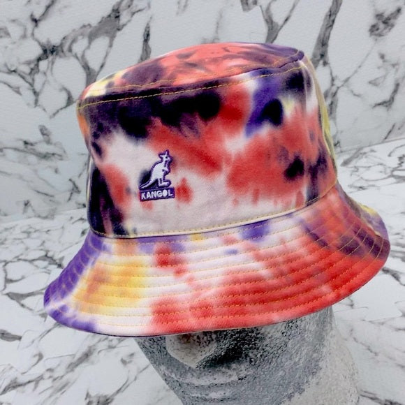 Men's Kangol Tie Dye Purple | Black | White | Yellow | Pink Casual Bucket Hats NWT