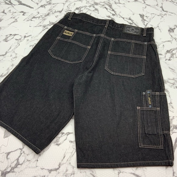 Men's Pelle Pelle Carpenter Black Denim Short NWT