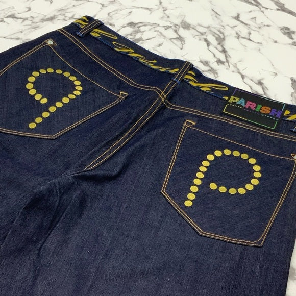 Men's Parish Dk Blue | Gold Denim Shorts NWT