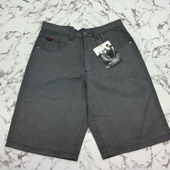 Men's Fubu Electric Grey Denim Shorts NWT