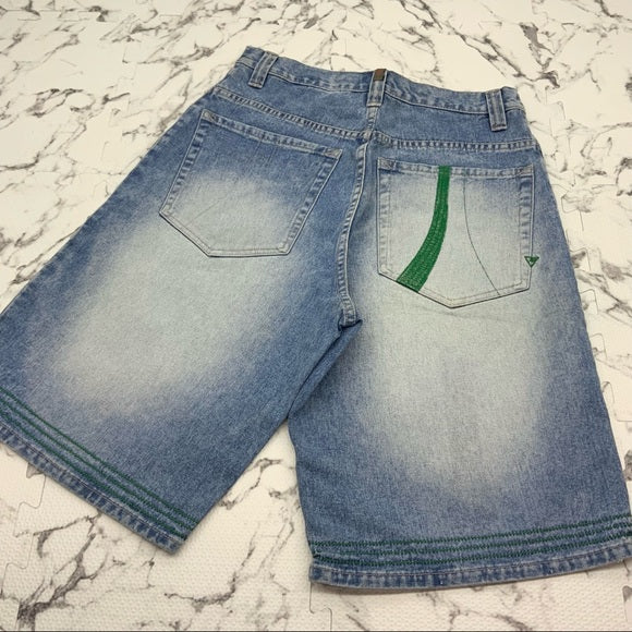 Men's Vokal by Nelly Sandblast | Green Denim Shorts NWT