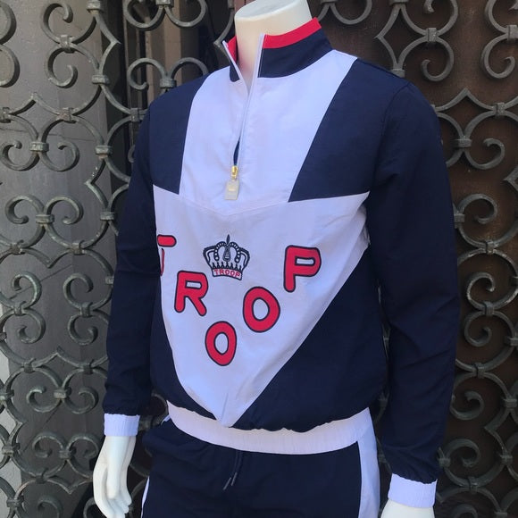 Men's Troop Navy | White | Red Windbreaker Fashion Tracksuit NWT