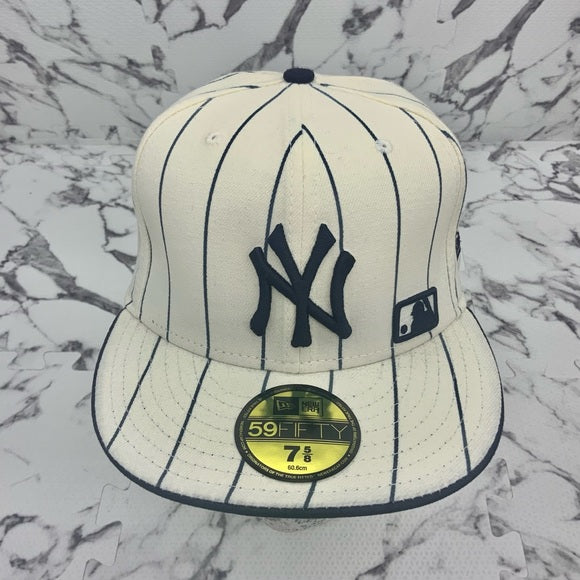 Men's New Era Cap Blue | White | Brown Pinstripe 59FIFTY NY Yankees NWT (Copy)