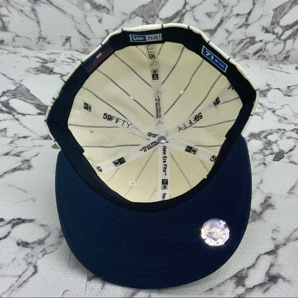 Men's New Era Cap Blue | White | Brown Pinstripe 59FIFTY NY Yankees NWT (Copy)