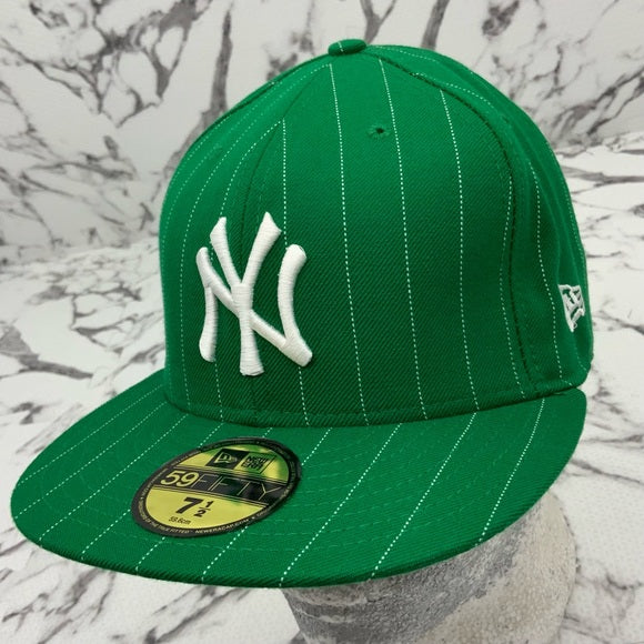 Men's New Era Cap MLB NY Yankees Kelly Green | White Pinstripes 59FIFTY NWT