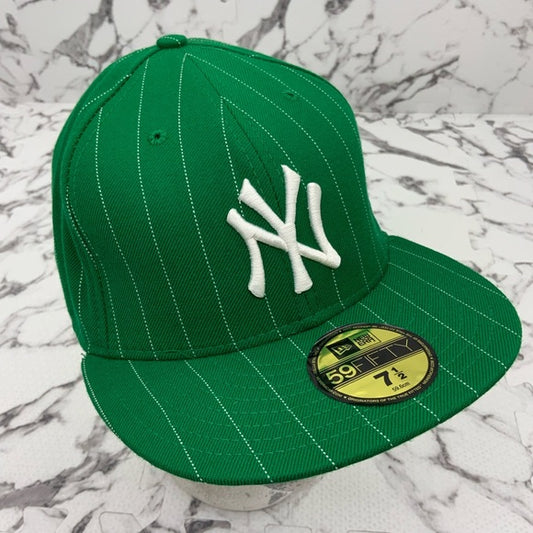 Men's New Era Cap MLB NY Yankees Kelly Green | White Pinstripes 59FIFTY NWT