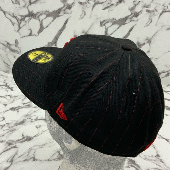 Men's New Era Cap Black | Red MLB NY Yankees Pinstripes 59FIFTY NWT