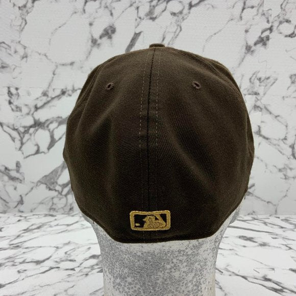 Men's New Era Cap Brown | Gold Metallic NY Yankees 59FIFTY MLB NWT