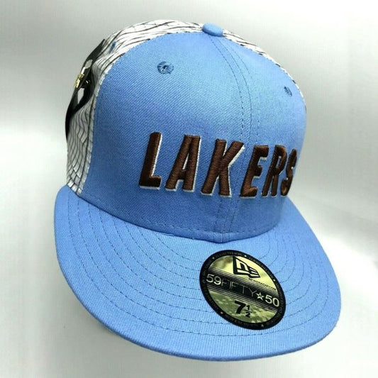 Men's New Era Cap Sky Blue | Brown | White LA LAKERS 59FIFTY NBA NWT