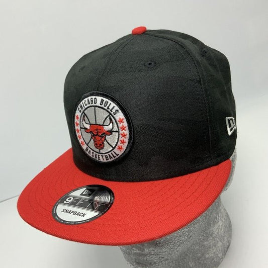 Men's New Era Cap Black Camo | Red Chicago Bulls 9FIFTY NBA NWT