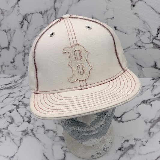 Men's New Era Cap Vintage Off White | Pink Boston Red Sox 59FIFTY MLB Hats NWT