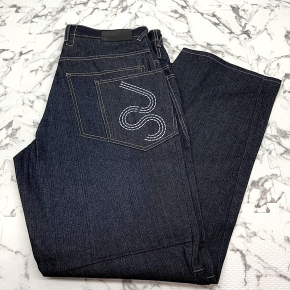 Men's Sean John Raw Dark Blue Denim Pants NWT