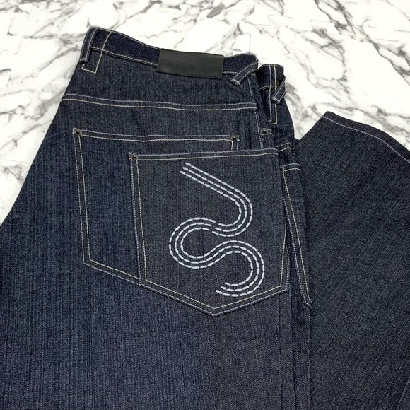 Men's Sean John Raw Dark Blue Denim Pants NWT