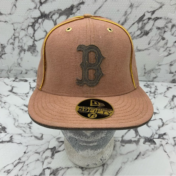 Men's New Era Vintage Brown Cap B Red Sox 59Fifty Hat NWT