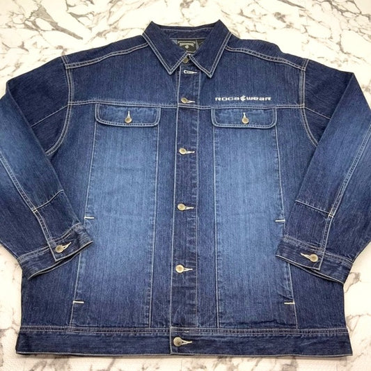 Men's Rocawear Blue | Sandblast Casual Denim Jacket NWT