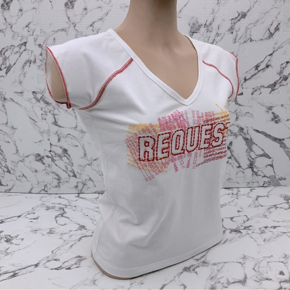 Women's Request White | Red Tee Shirt NWT