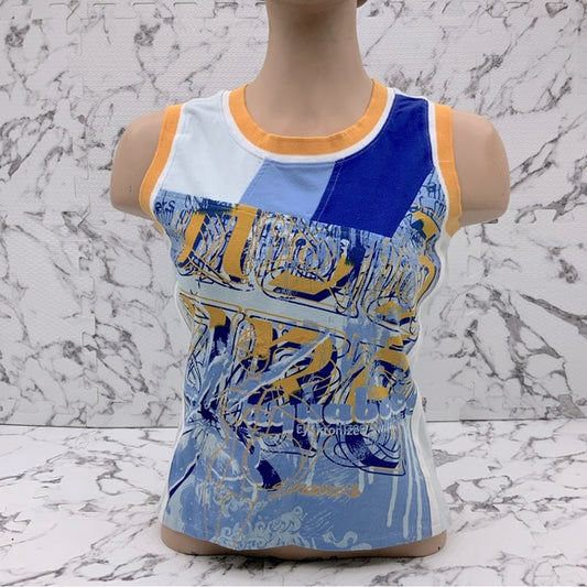 Women's Azzure Sky Blue | Yellow | Royal All Over Print Tank Top NWT