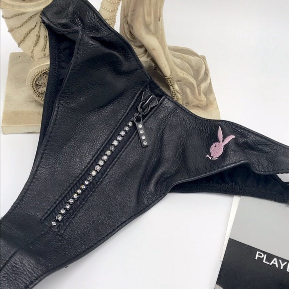 Women’s Playboy Black | Pink G-String Panties NWT