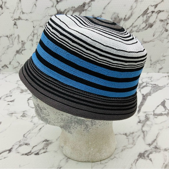 Men's Kangol Digital Stripes Bin Grey | Blue | White | Black Bucket Hats NWT