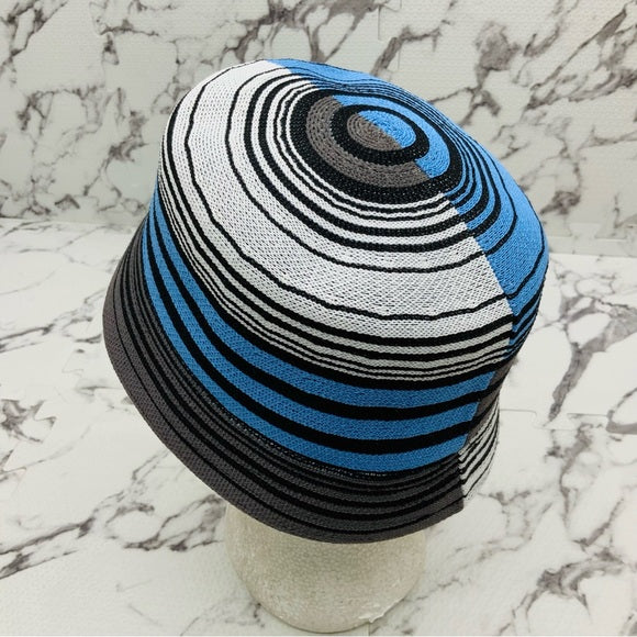 Men's Kangol Digital Stripes Bin Grey | Blue | White | Black Bucket Hats NWT