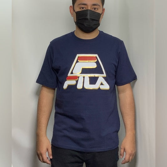 Men's Fila Navy Short Sleeve Tee Shirt