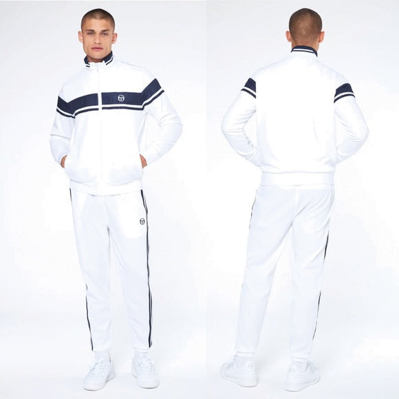 Men’s Sergio Tacchini White | Navy Mesh Casual Tracksuit NWT