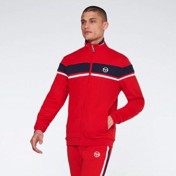 Men’s Sergio Tacchini Red Navy White Casual Tracksuit NWT